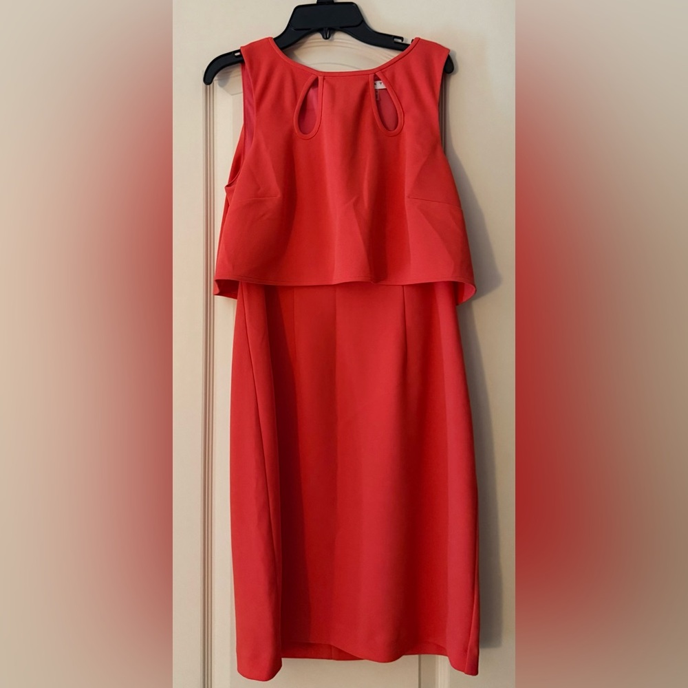 Trina Turk Red / Orange High-Low Layered Dress